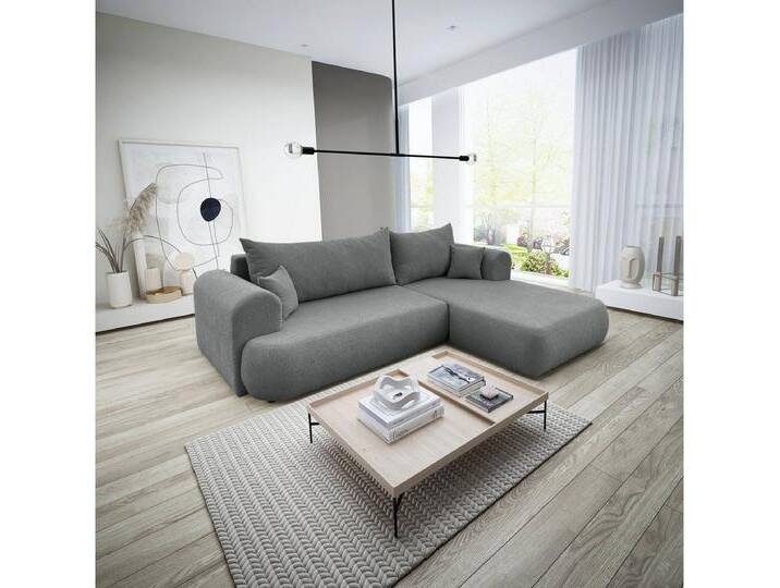 Luxusbetten24 Schlafsofa Designer Sofa Baron L, mit Schlaffunktion und Stauraum, grau, Grau Luxusbetten24 Schlafsofa Designer Sofa Baron L, mit Schlaffunktion und Stauraum, grau, Grau von Luxusbetten24