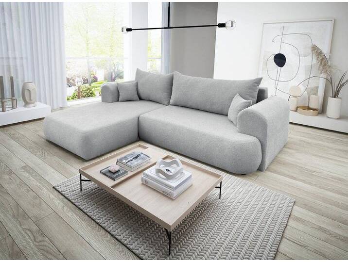 Luxusbetten24 Schlafsofa Designer Sofa Baron L, mit Schlaffunktion und Stauraum, grau, Hellgrau Luxusbetten24 Schlafsofa Designer Sofa Baron L, mit Schlaffunktion und Stauraum, grau, Hellgrau von Luxusbetten24