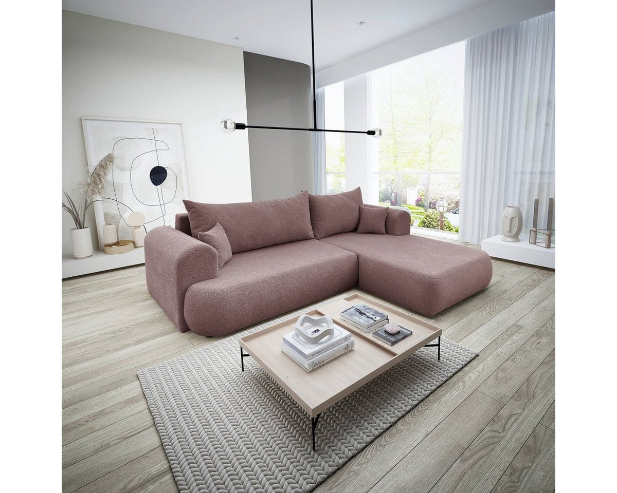 Luxusbetten24 Schlafsofa Designer Sofa Baron L, mit Schlaffunktion und Stauraum von Luxusbetten24