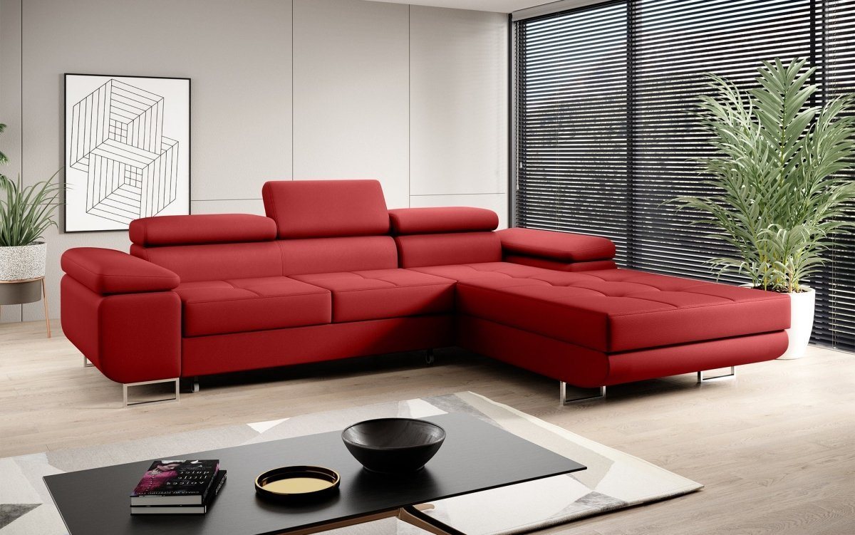 Luxusbetten24 Schlafsofa Designer Sofa Calvera, mit Stauraum und Schlaffunktion von Luxusbetten24