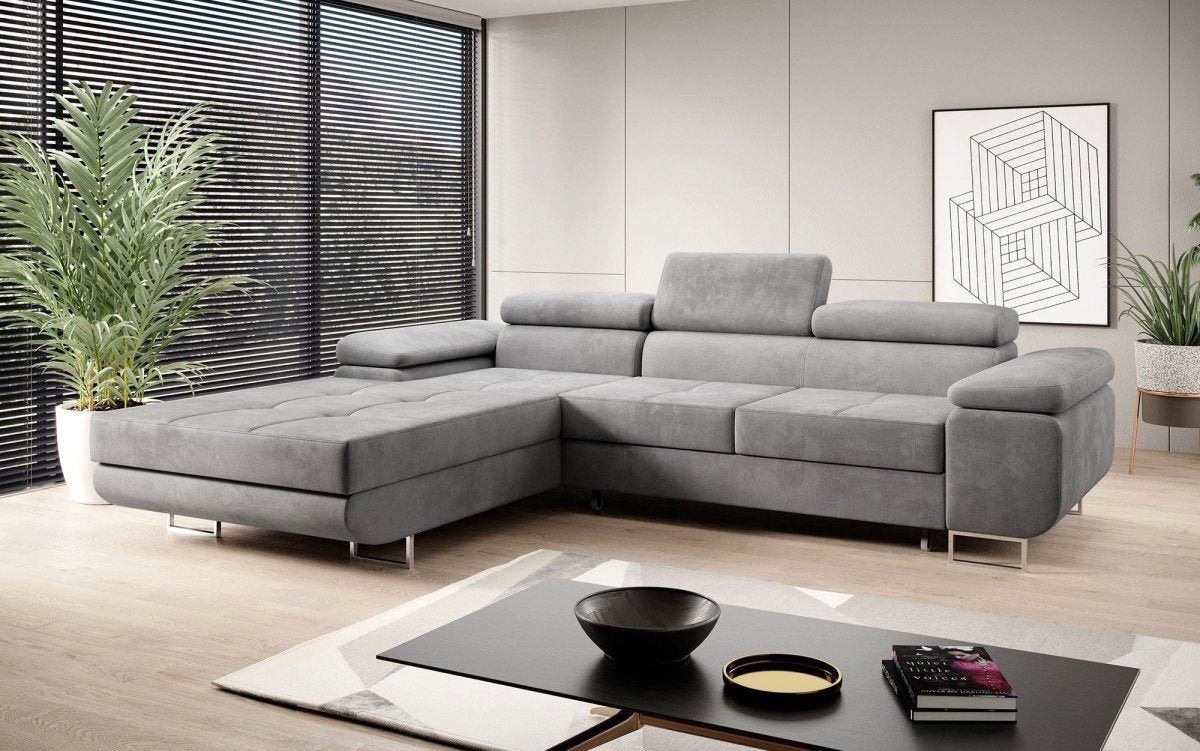 Luxusbetten24 Schlafsofa Designer Sofa Calvera, mit Stauraum und Schlaffunktion von Luxusbetten24