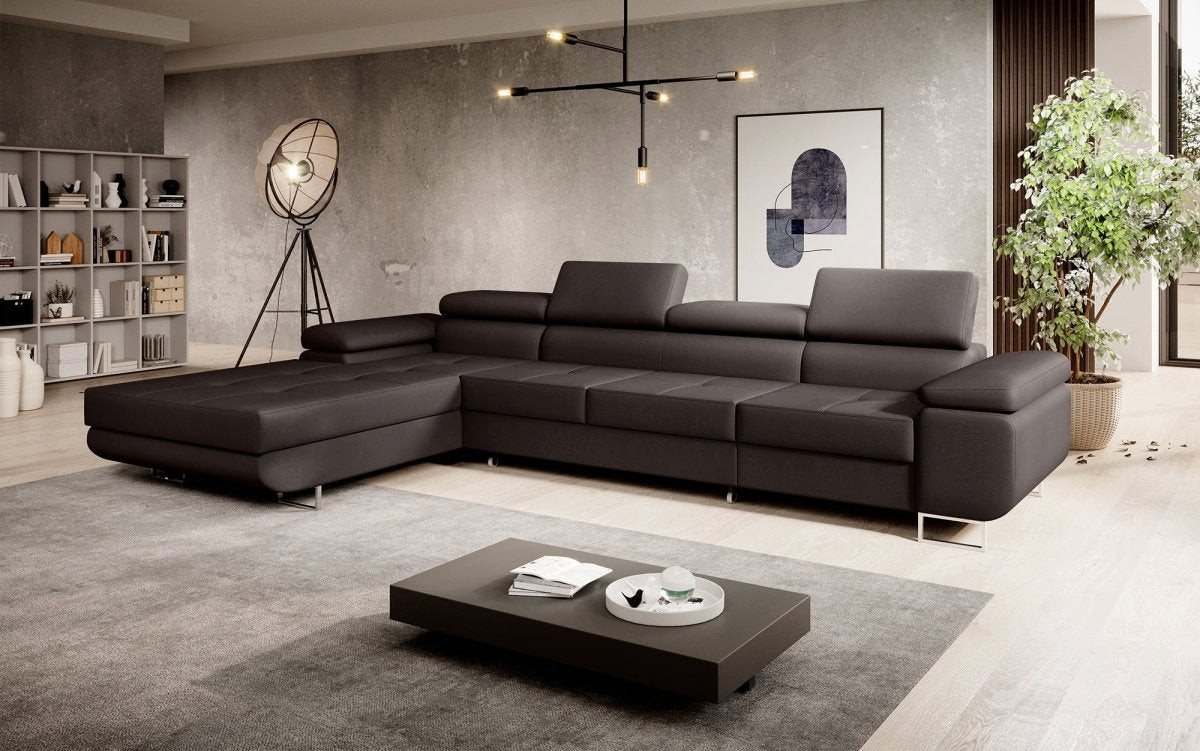 Luxusbetten24 Schlafsofa Designer Sofa Calvera Maxi, mit Stauraum und Schlaffunktion von Luxusbetten24