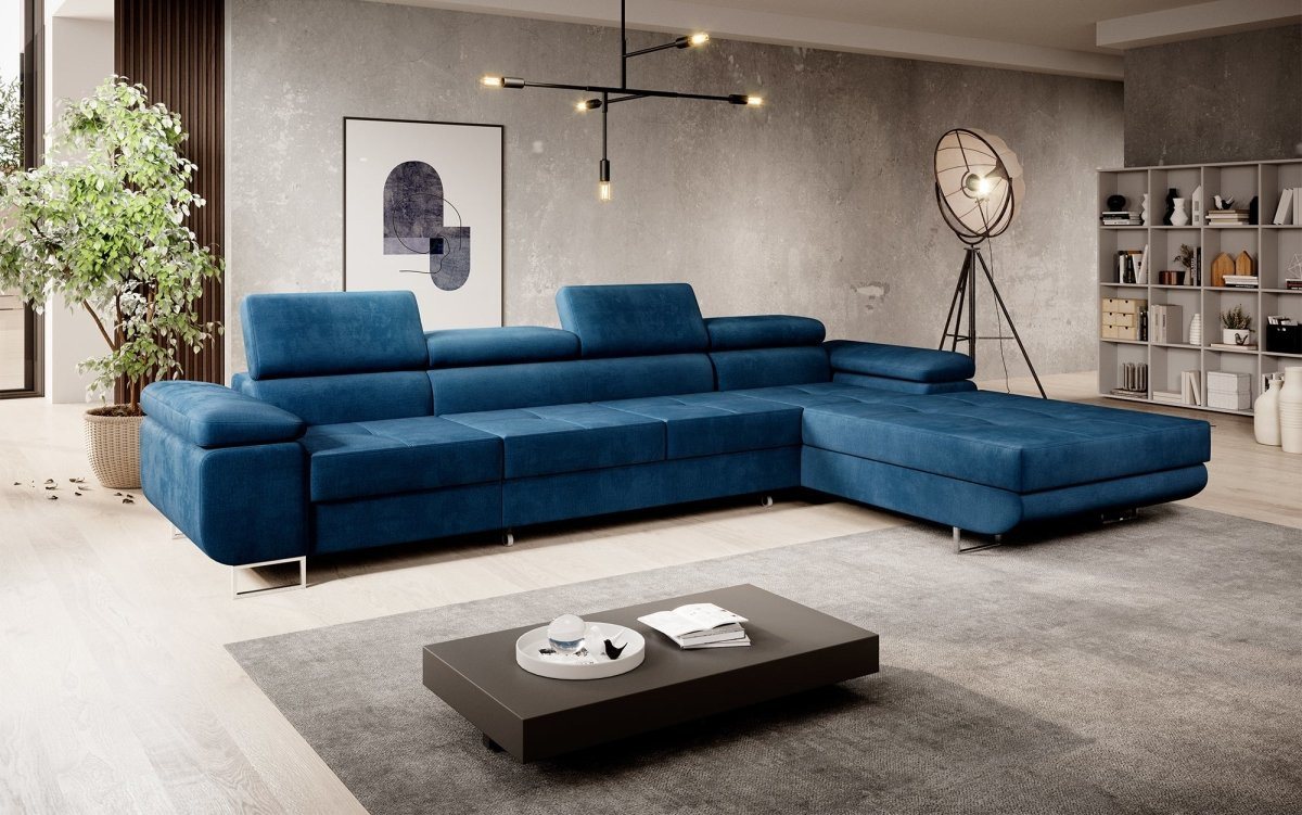 Luxusbetten24 Schlafsofa Designer Sofa Calvera Maxi, mit Stauraum und Schlaffunktion von Luxusbetten24