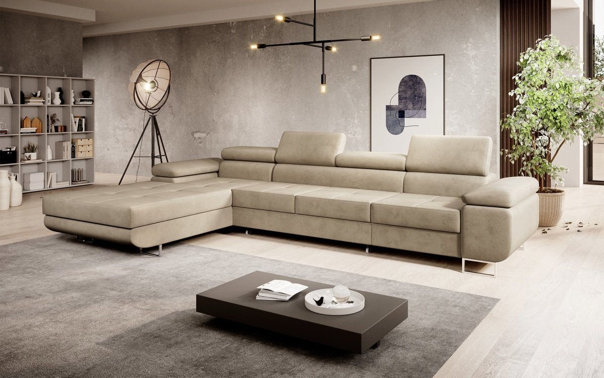 Luxusbetten24 Schlafsofa Designer Sofa Calvera Maxi, mit Stauraum und Schlaffunktion von Luxusbetten24