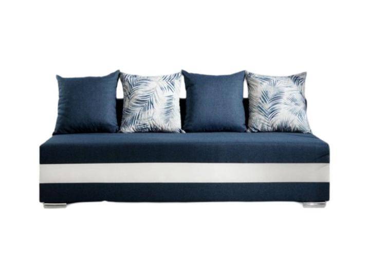 Luxusbetten24 Schlafsofa Designer Sofa Carina, mit Schlaffunktion und Stauraum, blau, Blau/Weiß Luxusbetten24 Schlafsofa Designer Sofa Carina, mit Schlaffunktion und Stauraum, blau, Blau/Weiß von Luxusbetten24