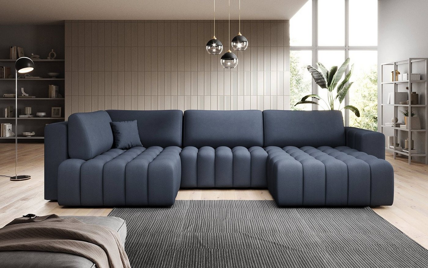 Luxusbetten24 Schlafsofa Designer Sofa Carla, mit Schlaffunktion von Luxusbetten24