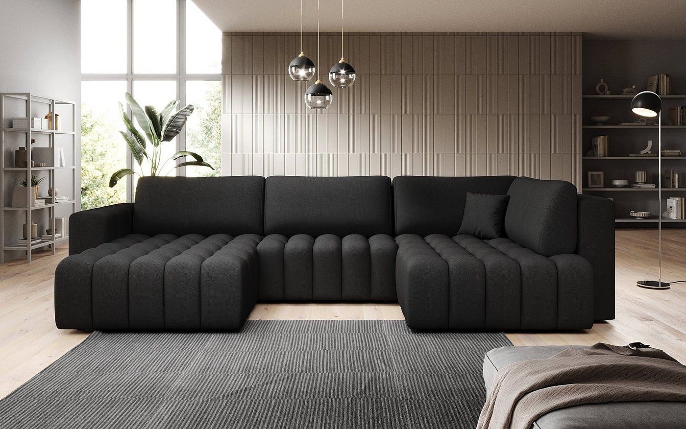 Luxusbetten24 Schlafsofa Designer Sofa Carla, mit Schlaffunktion von Luxusbetten24