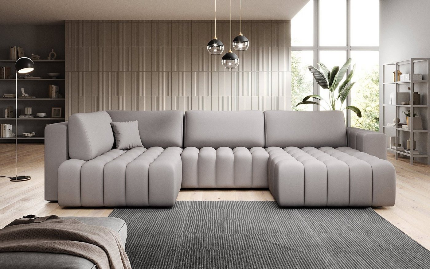 Luxusbetten24 Schlafsofa Designer Sofa Carla, mit Schlaffunktion von Luxusbetten24