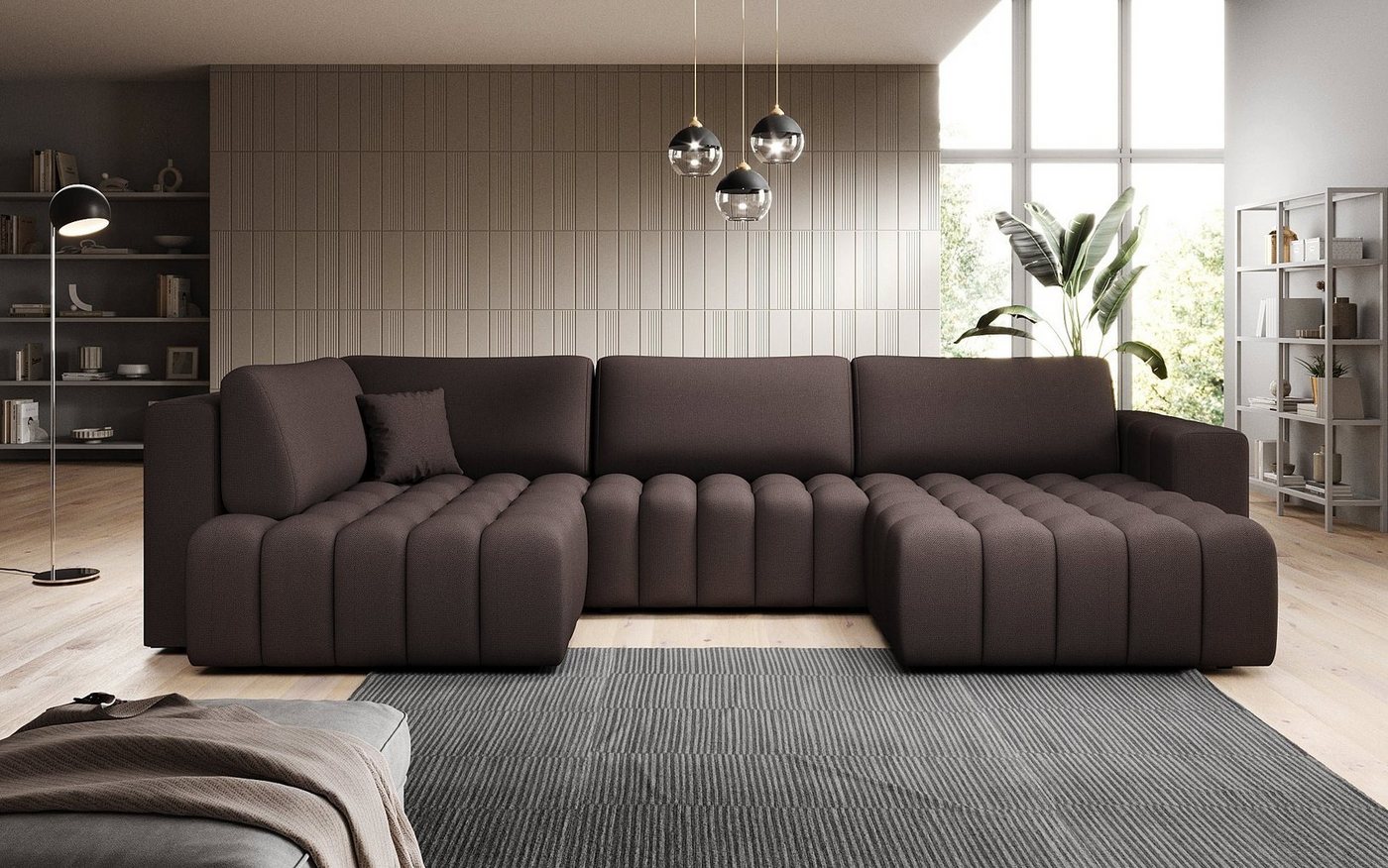 Luxusbetten24 Schlafsofa Designer Sofa Carla, mit Schlaffunktion von Luxusbetten24