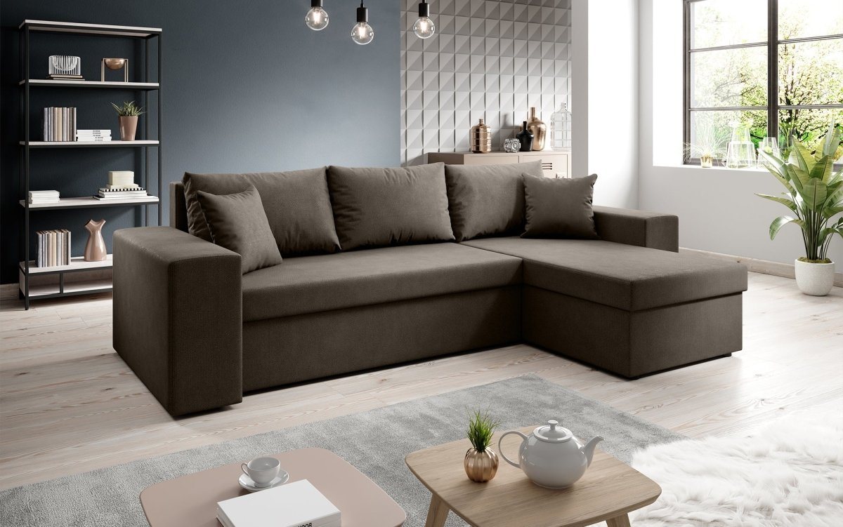 Luxusbetten24 Schlafsofa Designer Sofa Denver, mit Stauraum und Schlaffunktion von Luxusbetten24