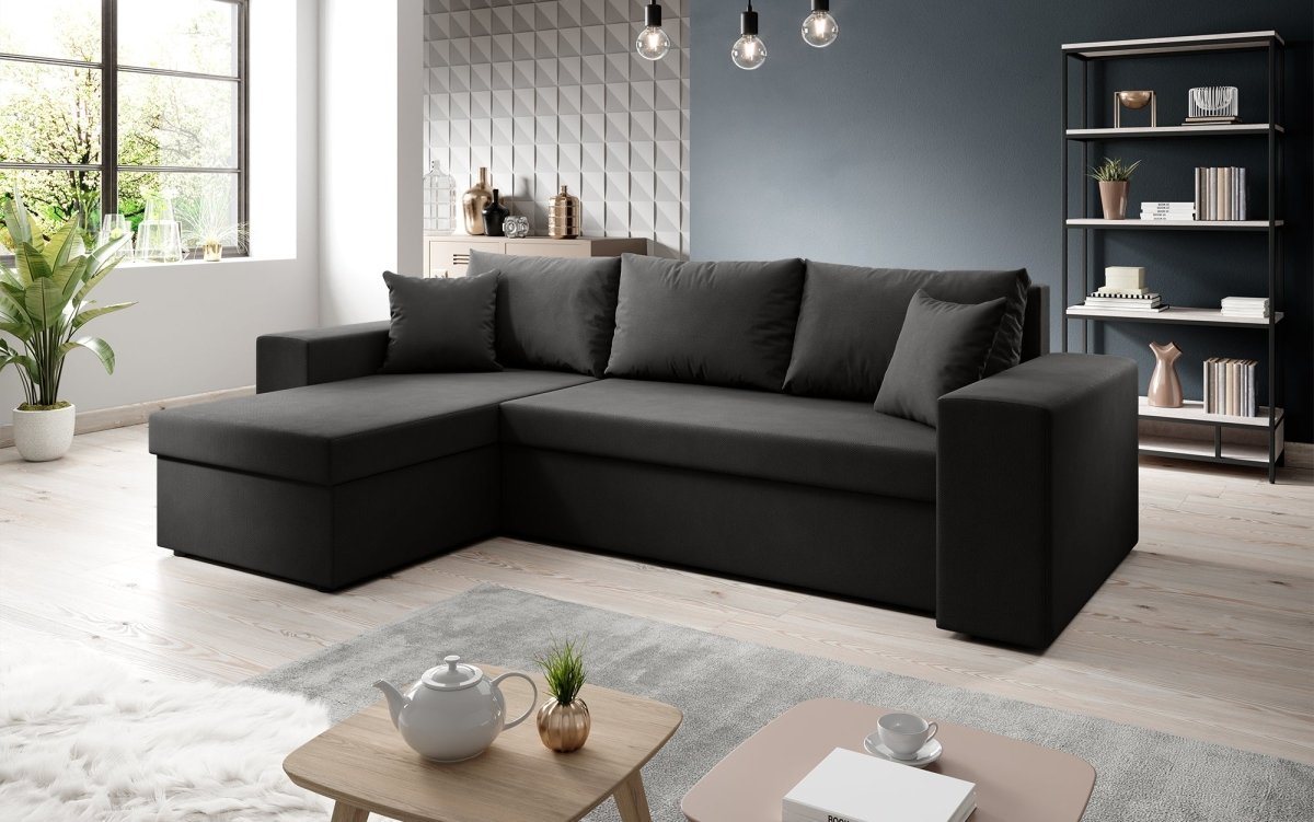 Luxusbetten24 Schlafsofa Designer Sofa Denver, mit Stauraum und Schlaffunktion von Luxusbetten24