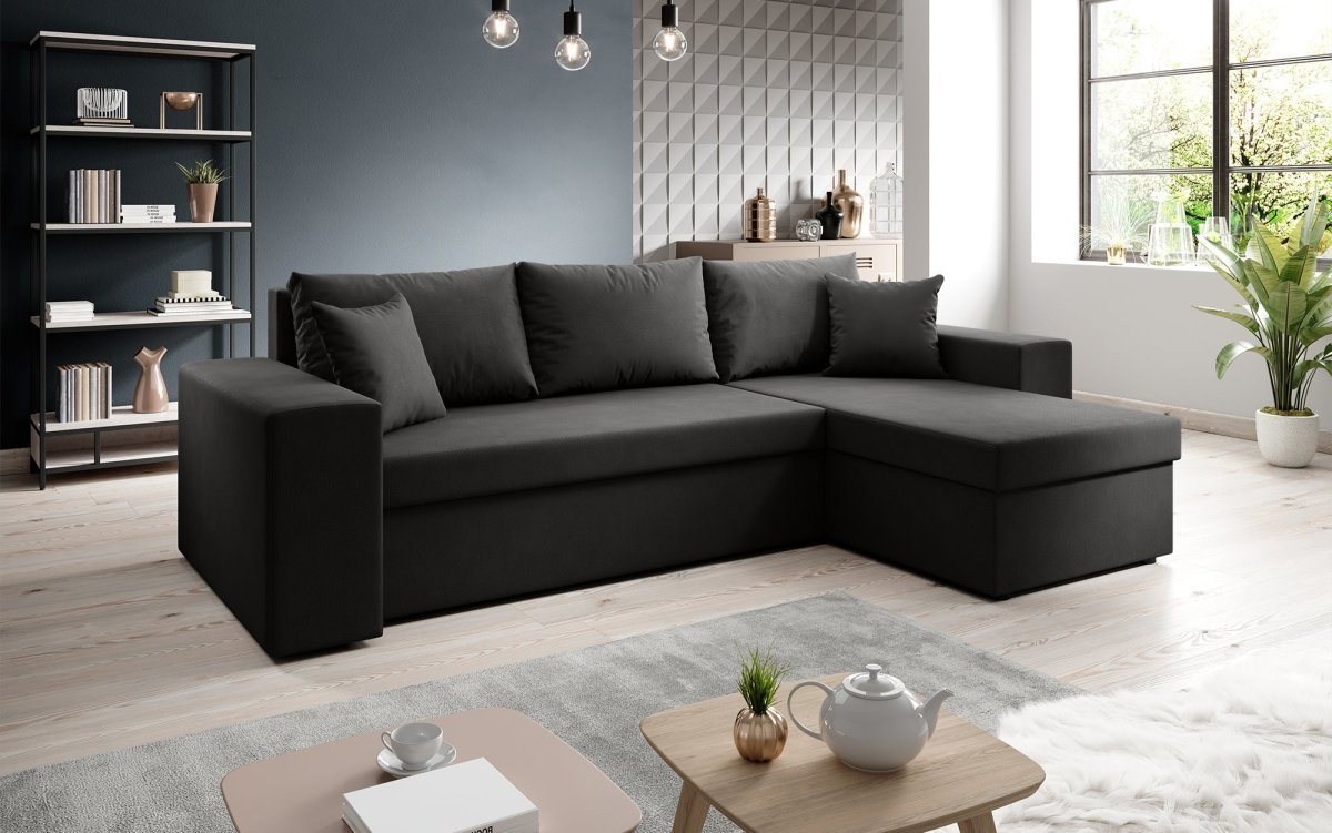 Luxusbetten24 Schlafsofa Designer Sofa Denver, mit Stauraum und Schlaffunktion von Luxusbetten24