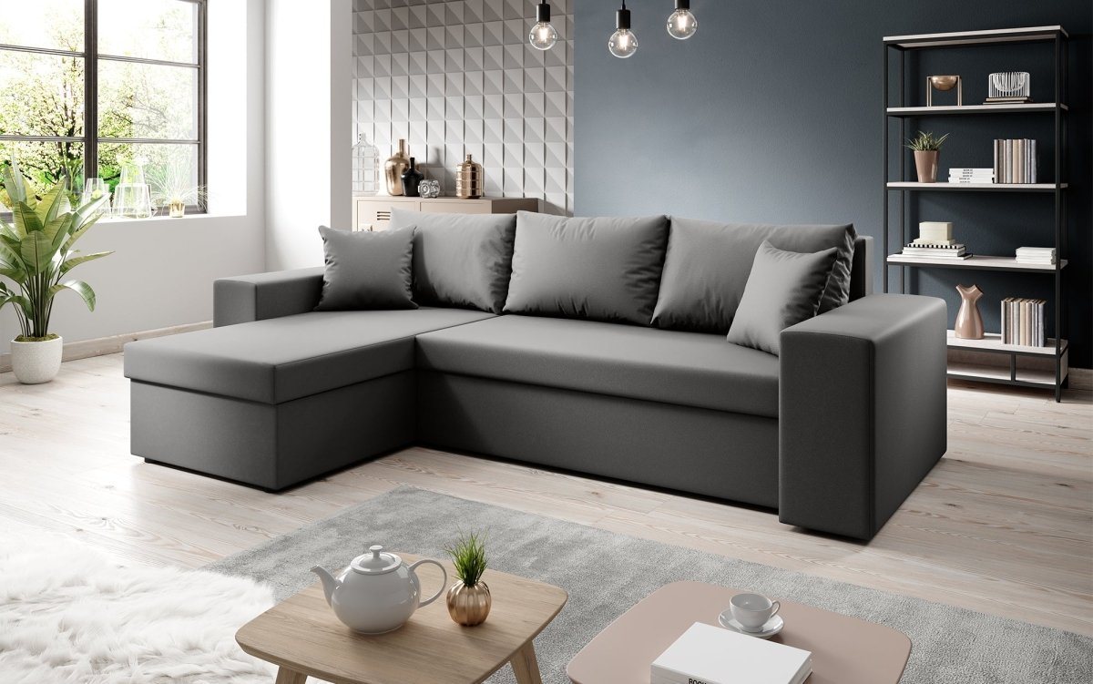 Luxusbetten24 Schlafsofa Designer Sofa Denver, mit Stauraum und Schlaffunktion von Luxusbetten24