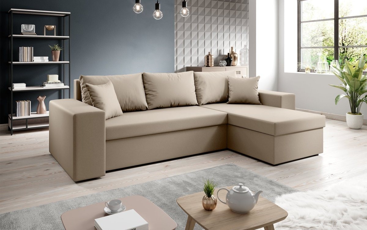 Luxusbetten24 Schlafsofa Designer Sofa Denver, mit Stauraum und Schlaffunktion von Luxusbetten24