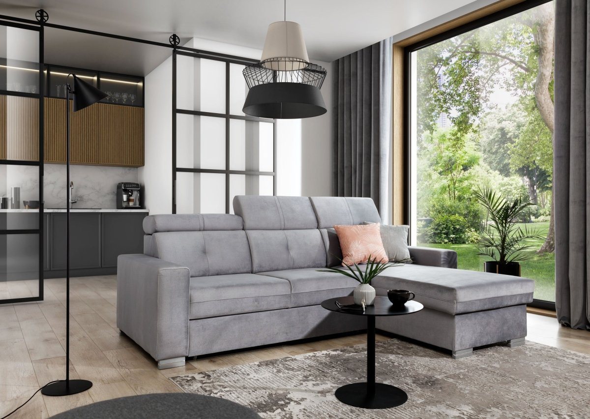 Luxusbetten24 Schlafsofa Designer Sofa Ferila, mit Schlaf- und Klappfunktion von Luxusbetten24