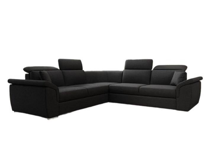 Luxusbetten24 Schlafsofa Designer Sofa Fernando, mit Schlaffunktion und Stauraum, schwarz, Schwarz Luxusbetten24 Schlafsofa Designer Sofa Fernando, mit Schlaffunktion und Stauraum, schwarz, Schwarz von Luxusbetten24