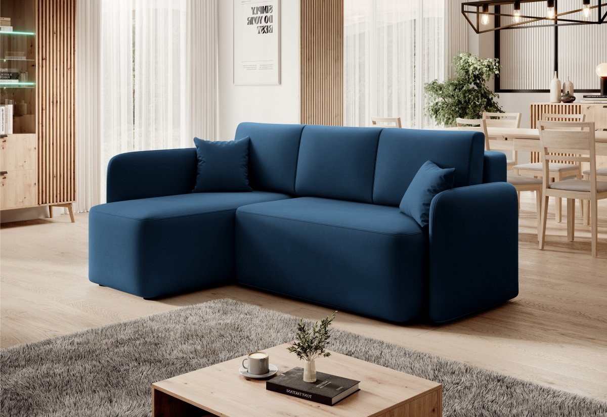 Luxusbetten24 Schlafsofa Designer Sofa Ina, mit Stauraum und Schlaffunktion von Luxusbetten24