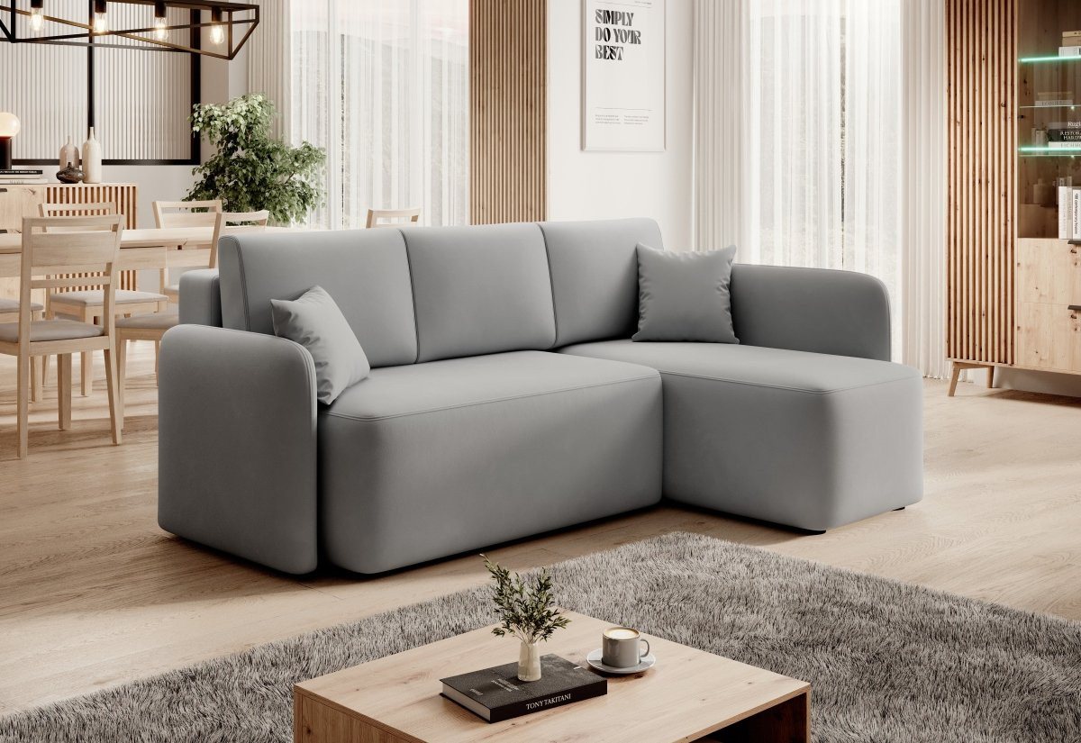 Luxusbetten24 Schlafsofa Designer Sofa Ina, mit Stauraum und Schlaffunktion von Luxusbetten24