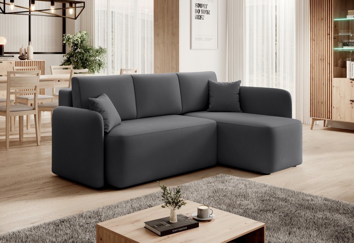 Luxusbetten24 Schlafsofa Designer Sofa Ina, mit Stauraum und Schlaffunktion von Luxusbetten24