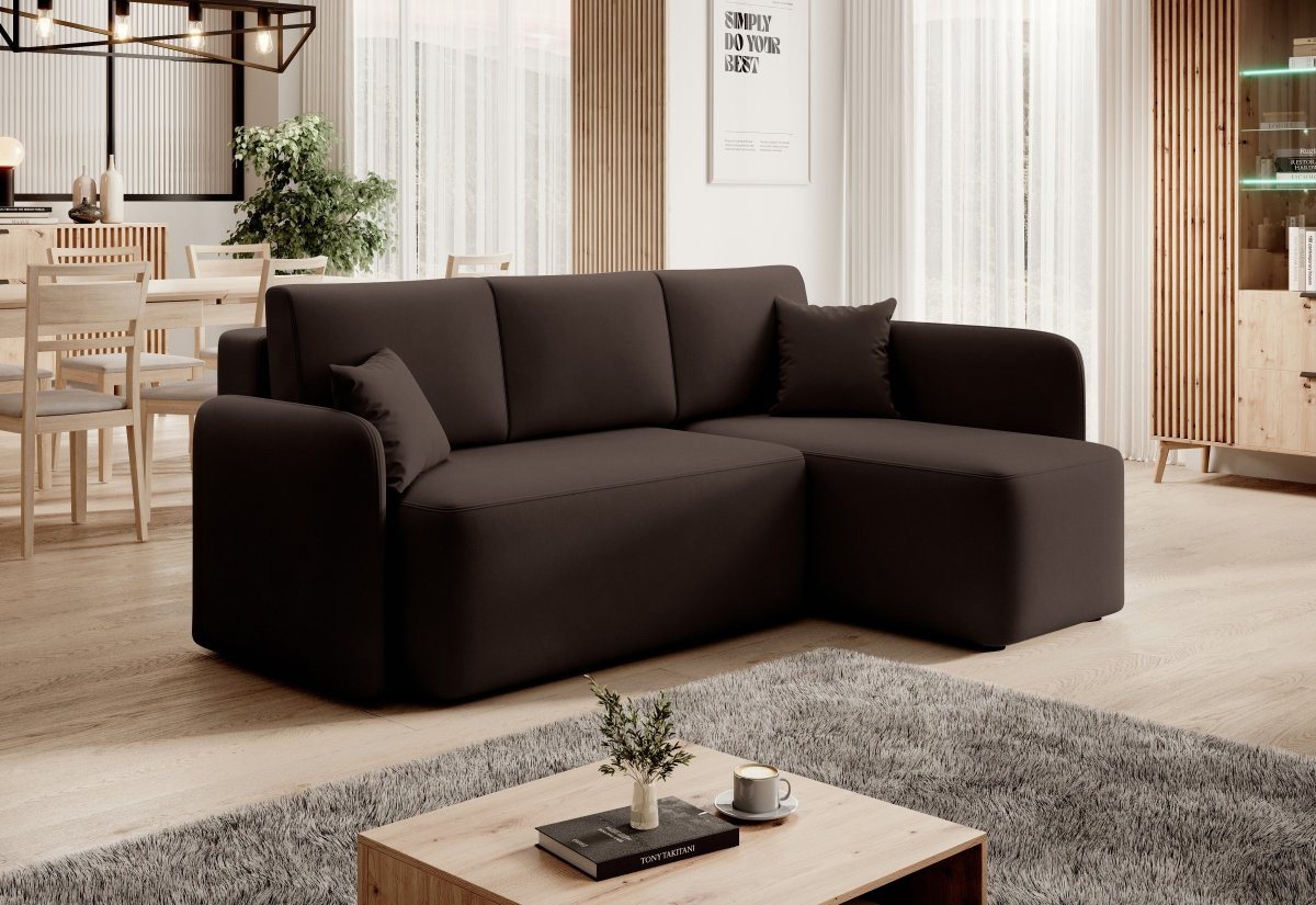 Luxusbetten24 Schlafsofa Designer Sofa Ina, mit Stauraum und Schlaffunktion von Luxusbetten24