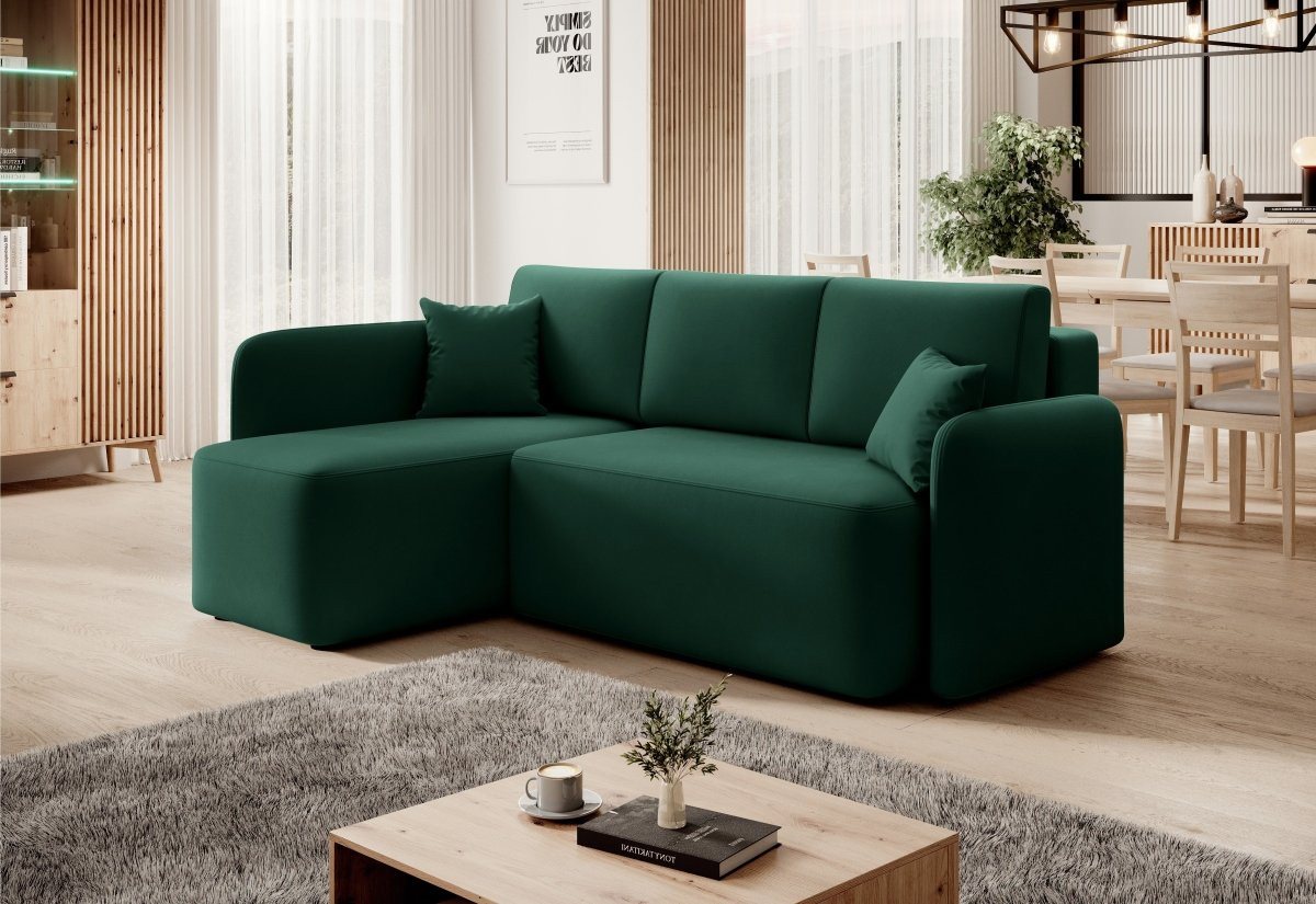 Luxusbetten24 Schlafsofa Designer Sofa Ina, mit Stauraum und Schlaffunktion von Luxusbetten24