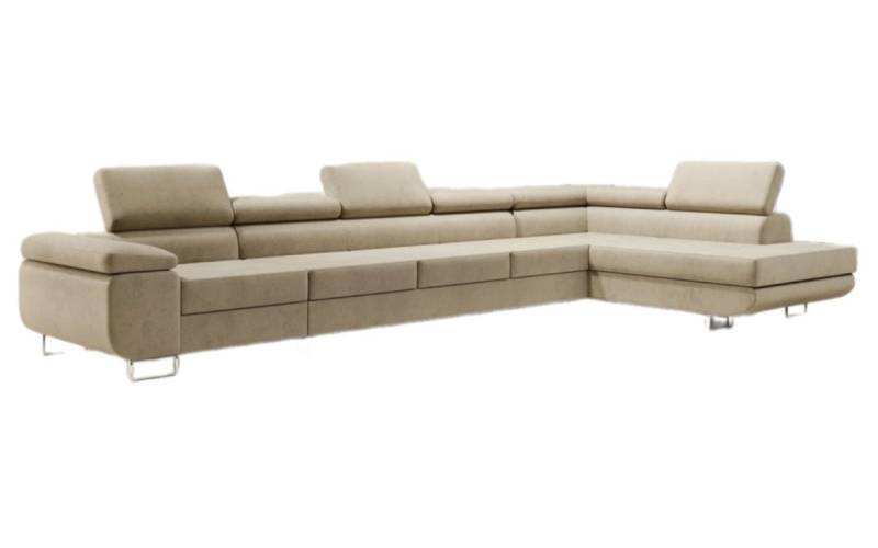 Luxusbetten24 Schlafsofa Designer Sofa Maxi, mit Schlaf- und Klappfunktion von Luxusbetten24