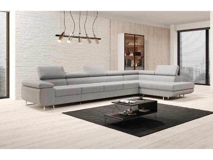 Luxusbetten24 Schlafsofa Designer Sofa Maxi in Bouclé, mit Schlaffunktion und Stauraum, grau, Hellgrau Luxusbetten24 Schlafsofa Designer Sofa Maxi in Bouclé, mit Schlaffunktion und Stauraum, grau, Hellgrau von Luxusbetten24