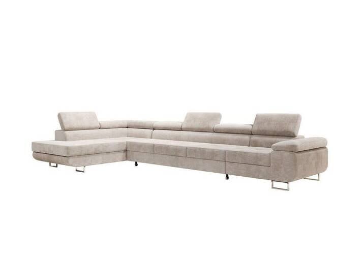 Luxusbetten24 Schlafsofa Designer Sofa Maxi in Cord, mit Schlaffunktion und Stauraum, beige, Beige Luxusbetten24 Schlafsofa Designer Sofa Maxi in Cord, mit Schlaffunktion und Stauraum, beige, Beige von Luxusbetten24
