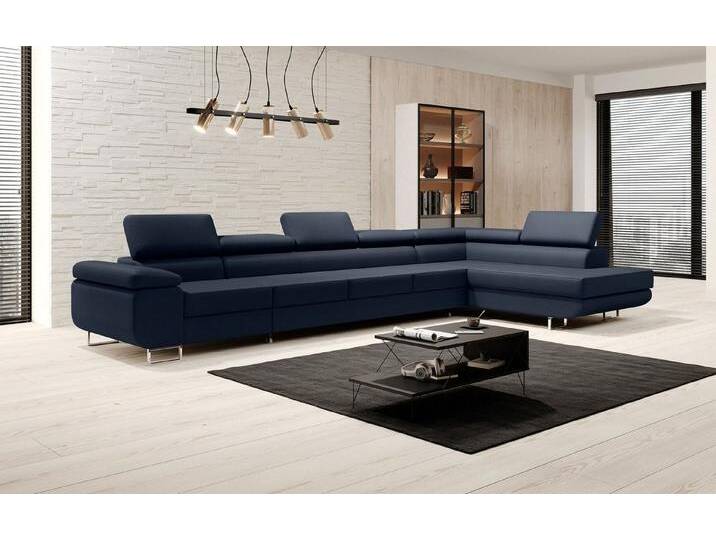 Luxusbetten24 Schlafsofa Designer Sofa Maxi in Kunstleder, mit Schlaffunktion und Stauraum, blau, Blau Luxusbetten24 Schlafsofa Designer Sofa Maxi in Kunstleder, mit Schlaffunktion und Stauraum, blau, Blau von Luxusbetten24