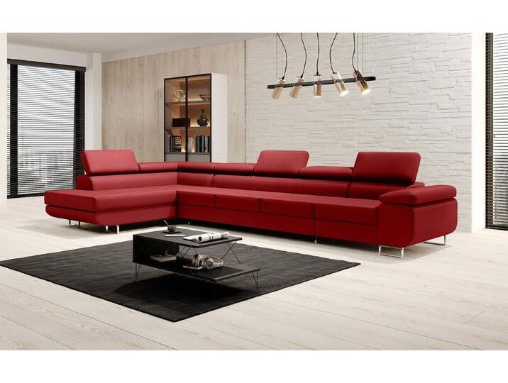 Luxusbetten24 Schlafsofa Designer Sofa Maxi in Kunstleder, mit Schlaffunktion und Stauraum, rot, Rot Luxusbetten24 Schlafsofa Designer Sofa Maxi in Kunstleder, mit Schlaffunktion und Stauraum, rot, Rot von Luxusbetten24