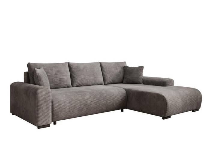 Luxusbetten24 Schlafsofa Designer Sofa Hanna, mit Schlaffunktion und Stauraum, grau, Hellgrau von Luxusbetten24