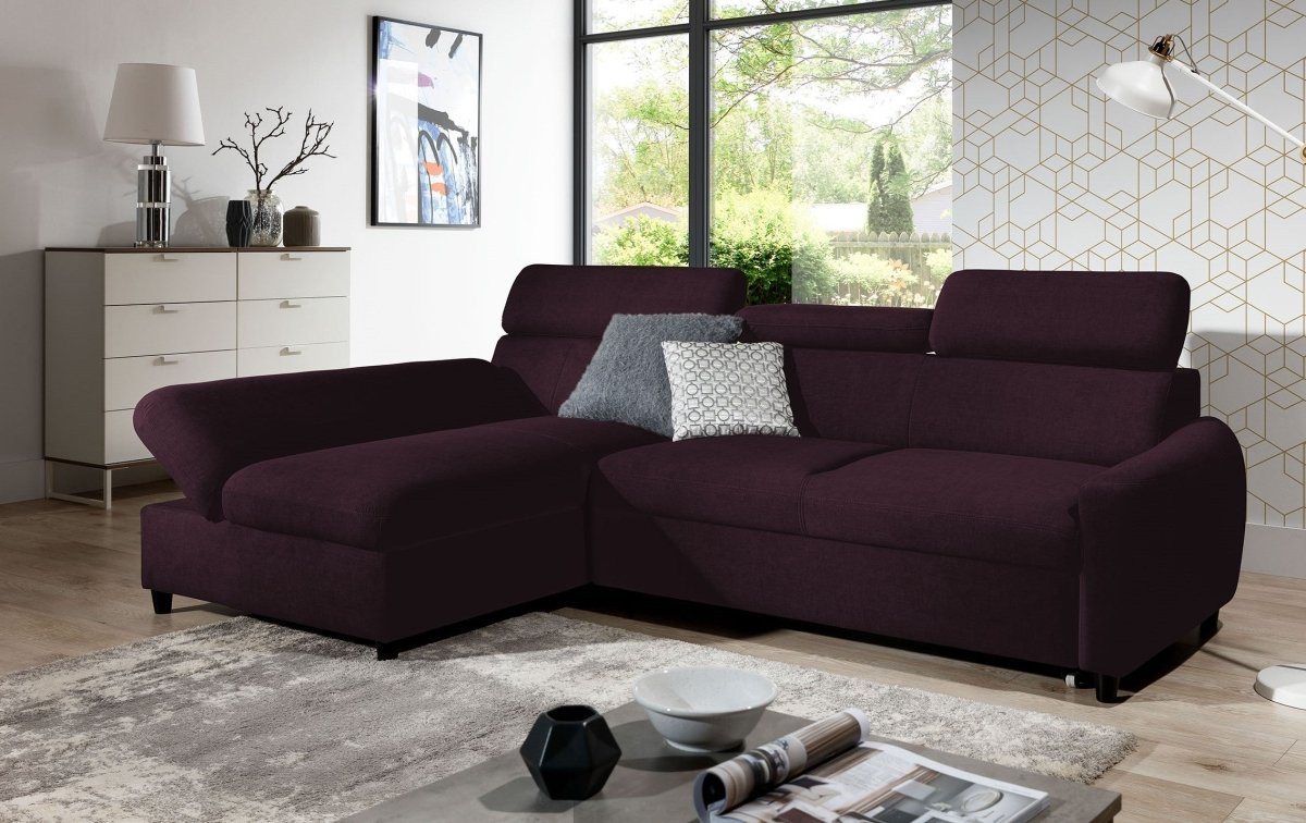 Luxusbetten24 Schlafsofa Designer Sofa Noura Mini, mit Schlaf- und Klappfunktion von Luxusbetten24