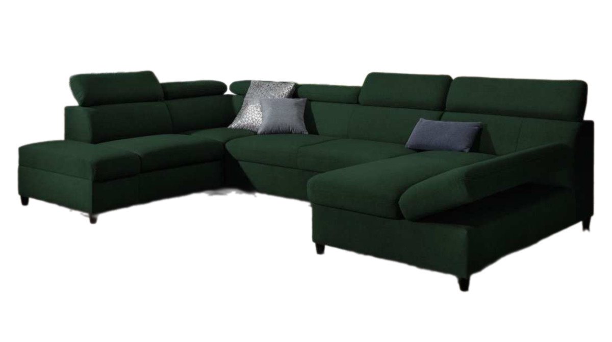 Luxusbetten24 Schlafsofa Designer Sofa Noura U, mit Schlaf- und Klappfunktion von Luxusbetten24