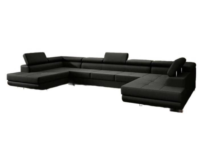 Luxusbetten24 Schlafsofa Designer Sofa Taormina, mit Stauraum und Schlaffunktion, schwarz, Schwarz Luxusbetten24 Schlafsofa Designer Sofa Taormina, mit Stauraum und Schlaffunktion, schwarz, Schwarz von Luxusbetten24