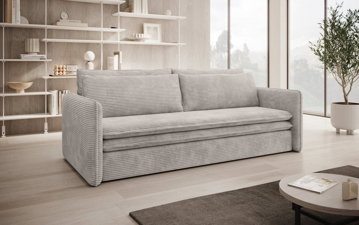 Luxusbetten24 Schlafsofa Designer Sofa Tilo Slim, mit Schlaf- und Klappfunktion von Luxusbetten24