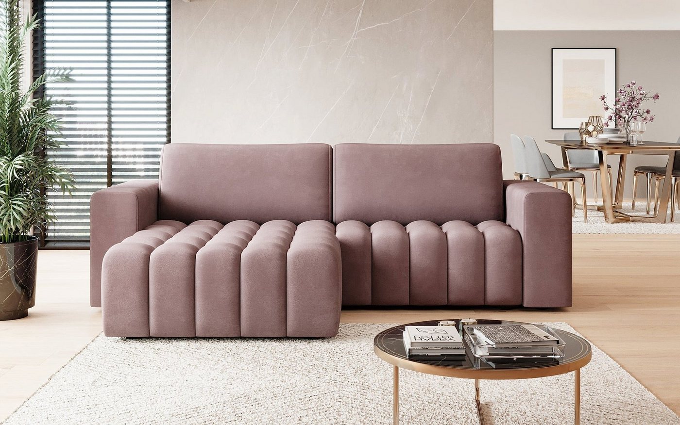 Luxusbetten24 Schlafsofa Designer Sofa Tirina von Luxusbetten24