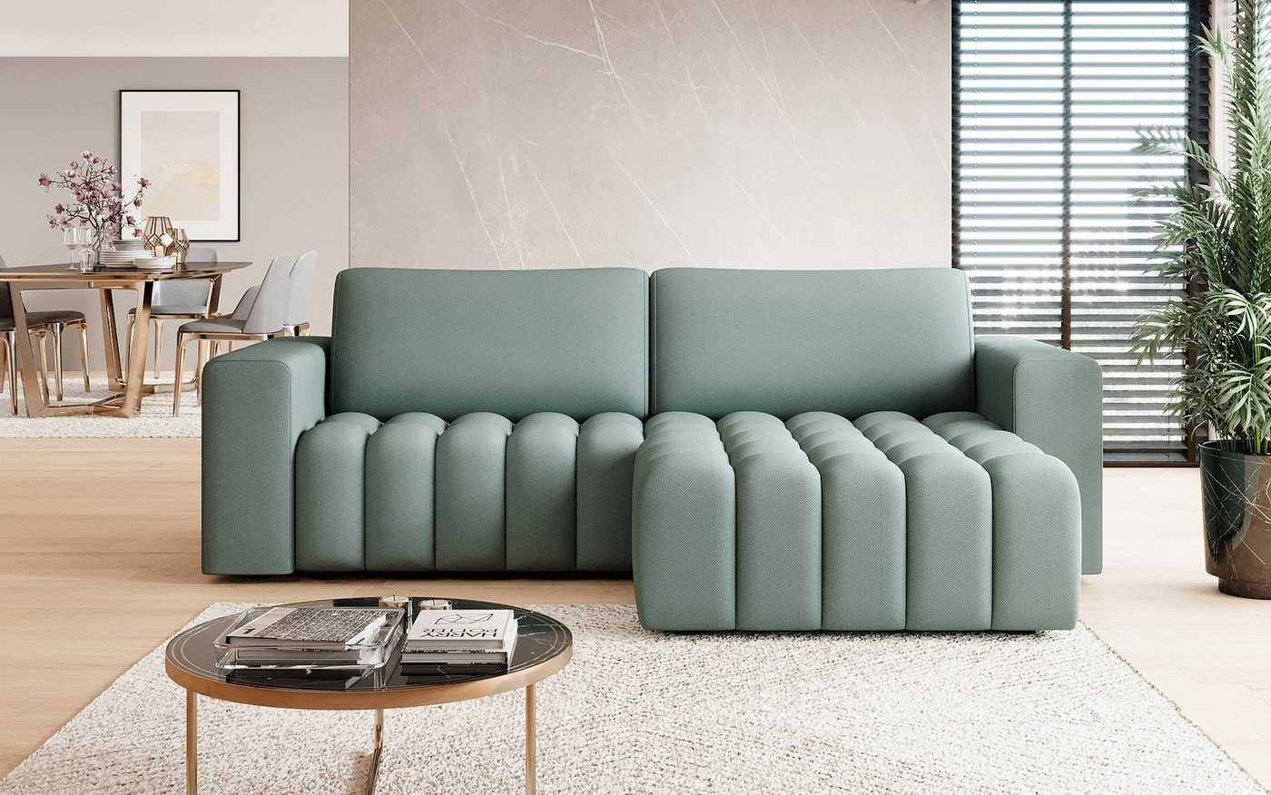 Luxusbetten24 Schlafsofa Designer Sofa Tirina von Luxusbetten24