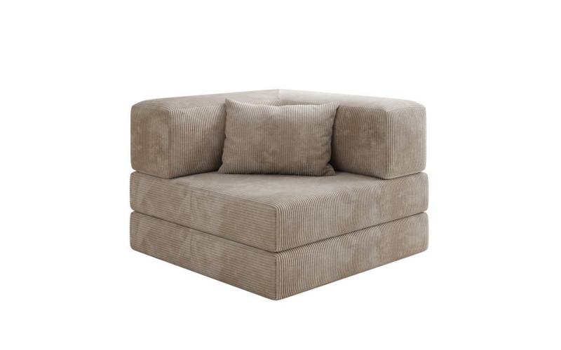 Luxusbetten24 Sessel Designer Sofa-Sessel Lazy, in Cord von Luxusbetten24