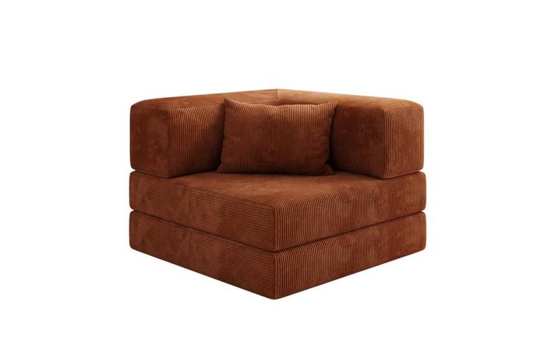 Luxusbetten24 Sessel Designer Sofa-Sessel Lazy, in Cord von Luxusbetten24