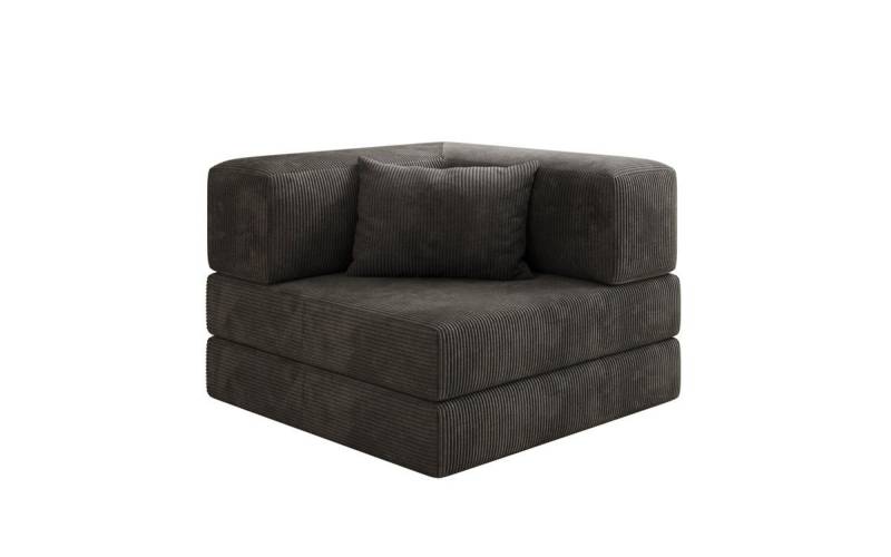 Luxusbetten24 Sessel Designer Sofa-Sessel Lazy, in Cord von Luxusbetten24