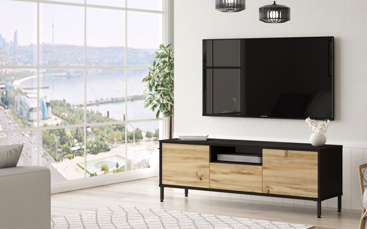 Luxusbetten24 Sideboard Designer TV Lowboard Cortino, symmetrische Formen von Luxusbetten24