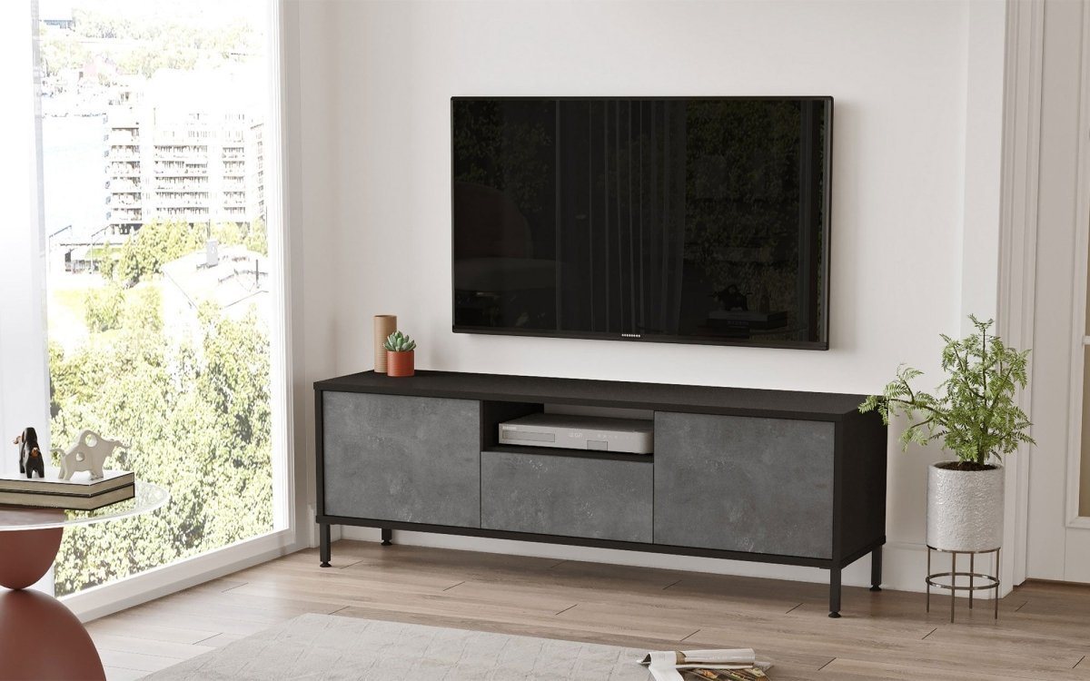 Luxusbetten24 Sideboard Designer TV Lowboard Cortino, symmetrische Formen von Luxusbetten24