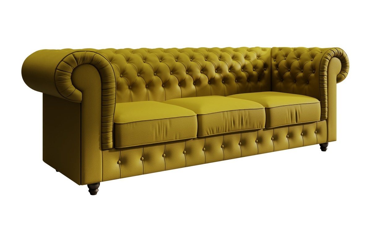 Luxusbetten24 Sofa Chesterfield Sofa Hermine, mit Kunstlederbezug von Luxusbetten24