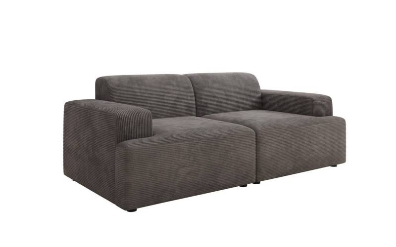 Luxusbetten24 Sofa Designer 2 Sitzer Sofa Monza, in Cord von Luxusbetten24