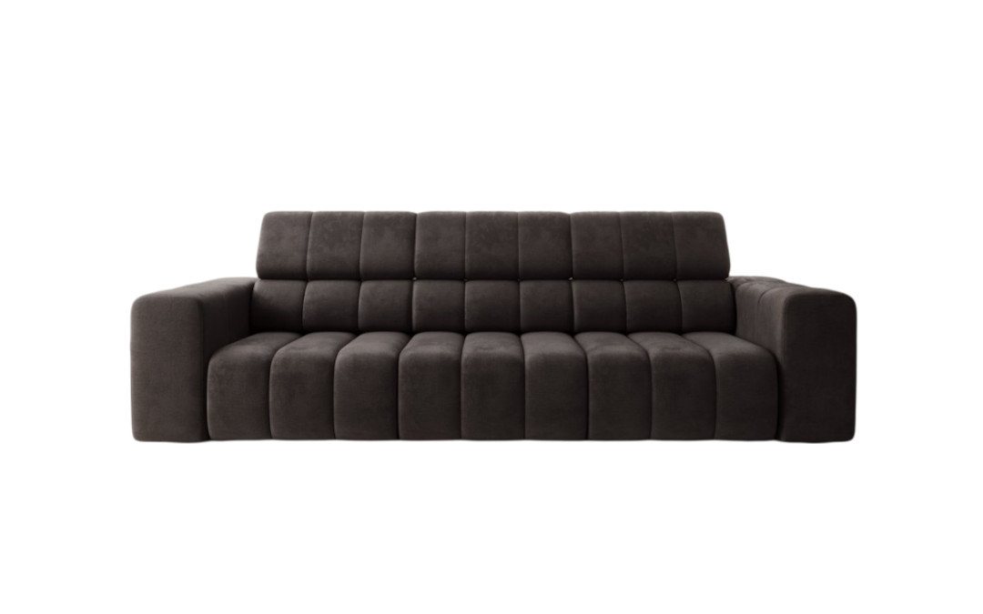 Luxusbetten24 Sofa Designer 3er Sofa Aurora, mit verstellbaren Kopfstützen von Luxusbetten24