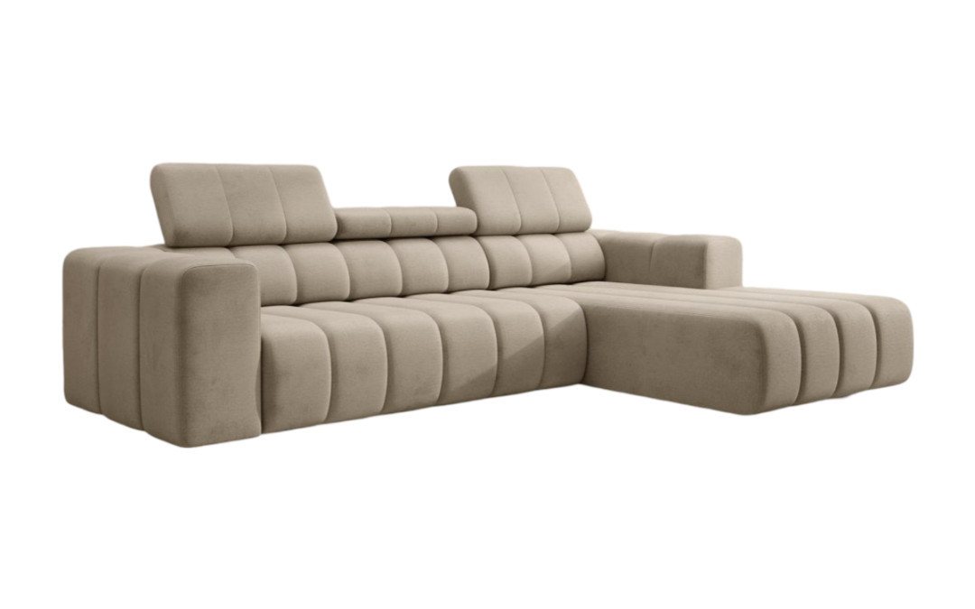 Luxusbetten24 Sofa Designer Sofa Aurora Mini, mit verstellbaren Kopfstützen von Luxusbetten24