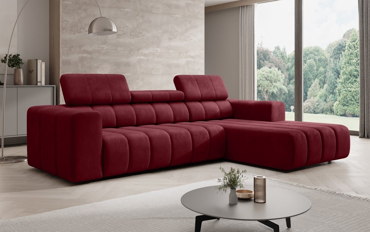 Luxusbetten24 Sofa Designer Sofa Aurora Mini, mit verstellbaren Kopfstützen von Luxusbetten24