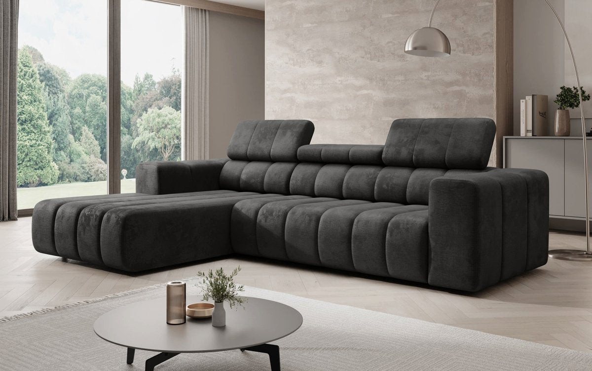 Luxusbetten24 Sofa Designer Sofa Aurora Mini, mit verstellbaren Kopfstützen von Luxusbetten24