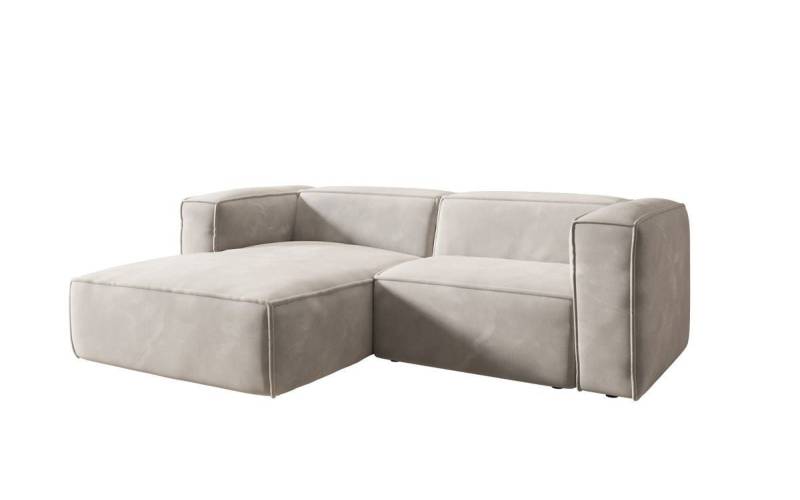 Luxusbetten24 Sofa Designer Sofa Comfy L Mini in Samt von Luxusbetten24