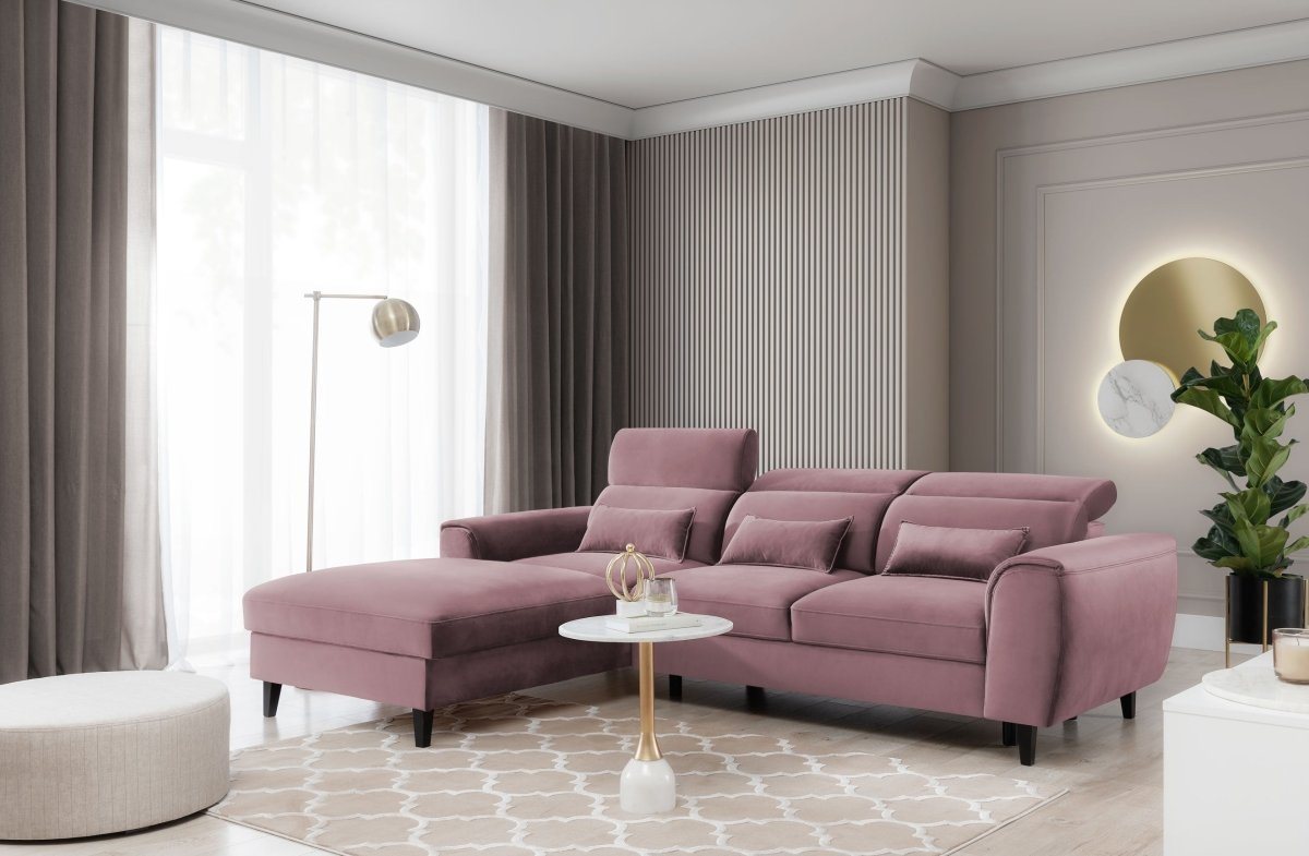 Luxusbetten24 Schlafsofa Designer Sofa Forino, mit Schlaf- und Klappfunktion von Luxusbetten24